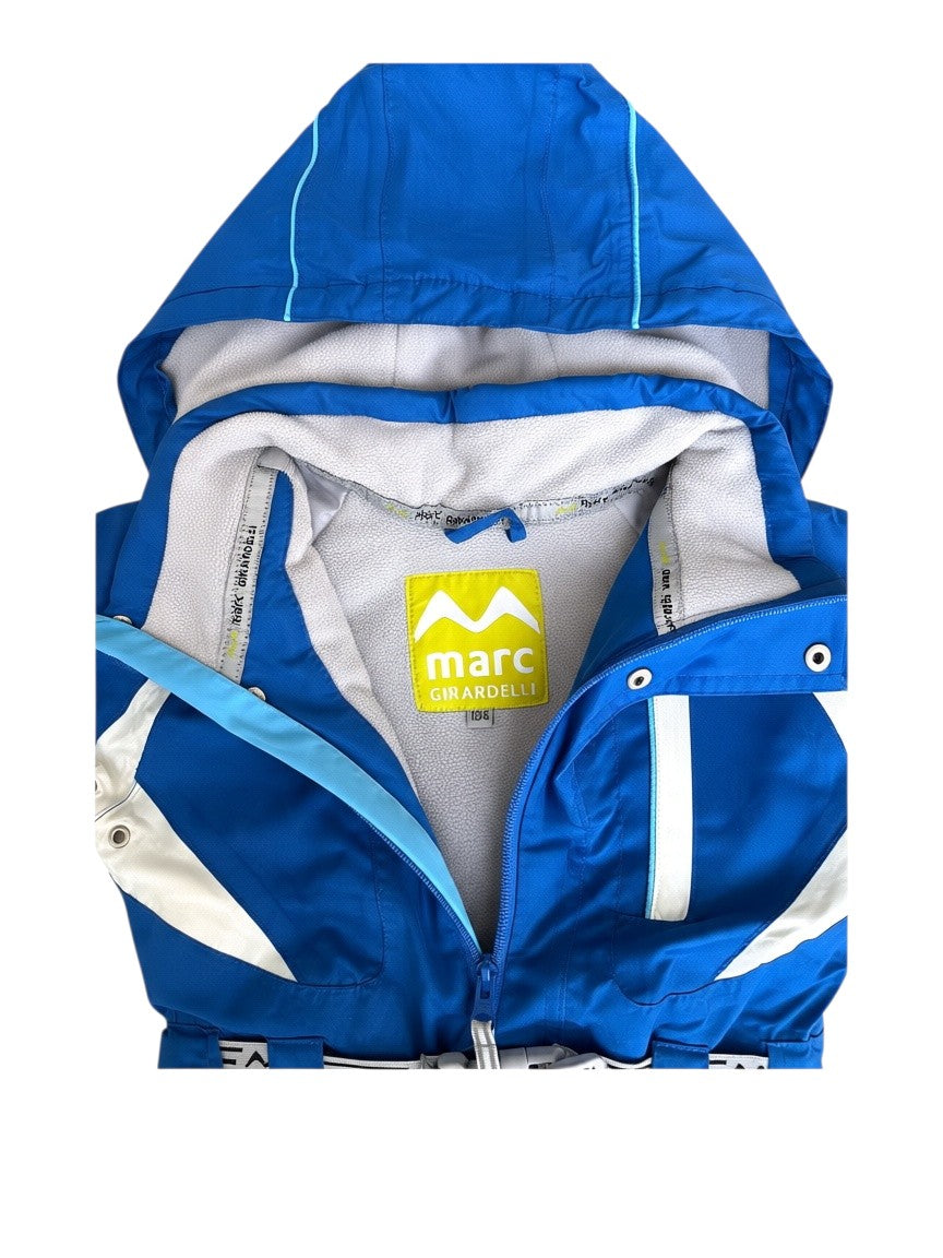Marc Girardelli Boy Royal Blue Hooded Ski Suit, 4Y / 104 - second hand baby clothing