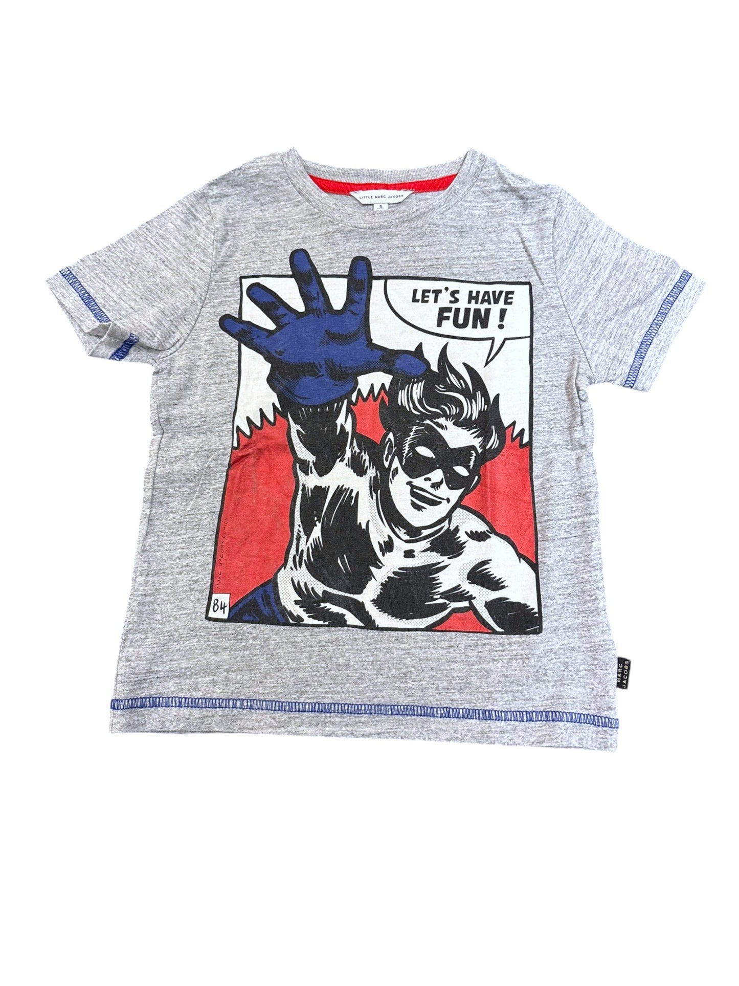 Little Marc Jacobs Grey “Let's Have Fun” T-Shirt (5Y)