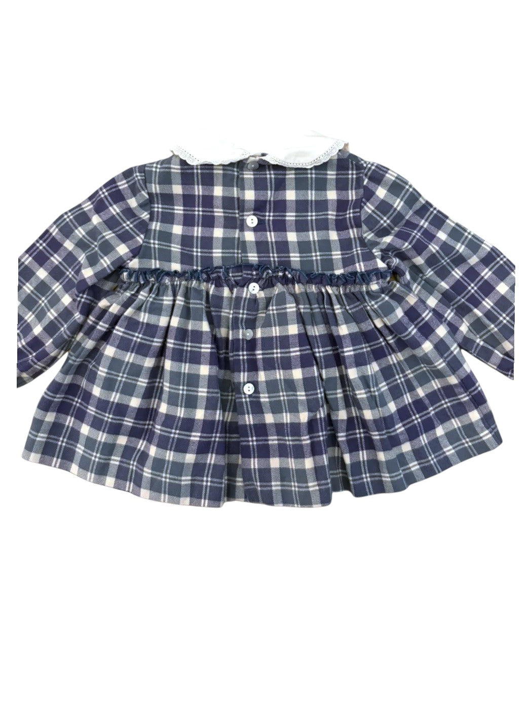 Martin Aranda Blue Plaid Tunic size 12-18M - second hand baby clothing