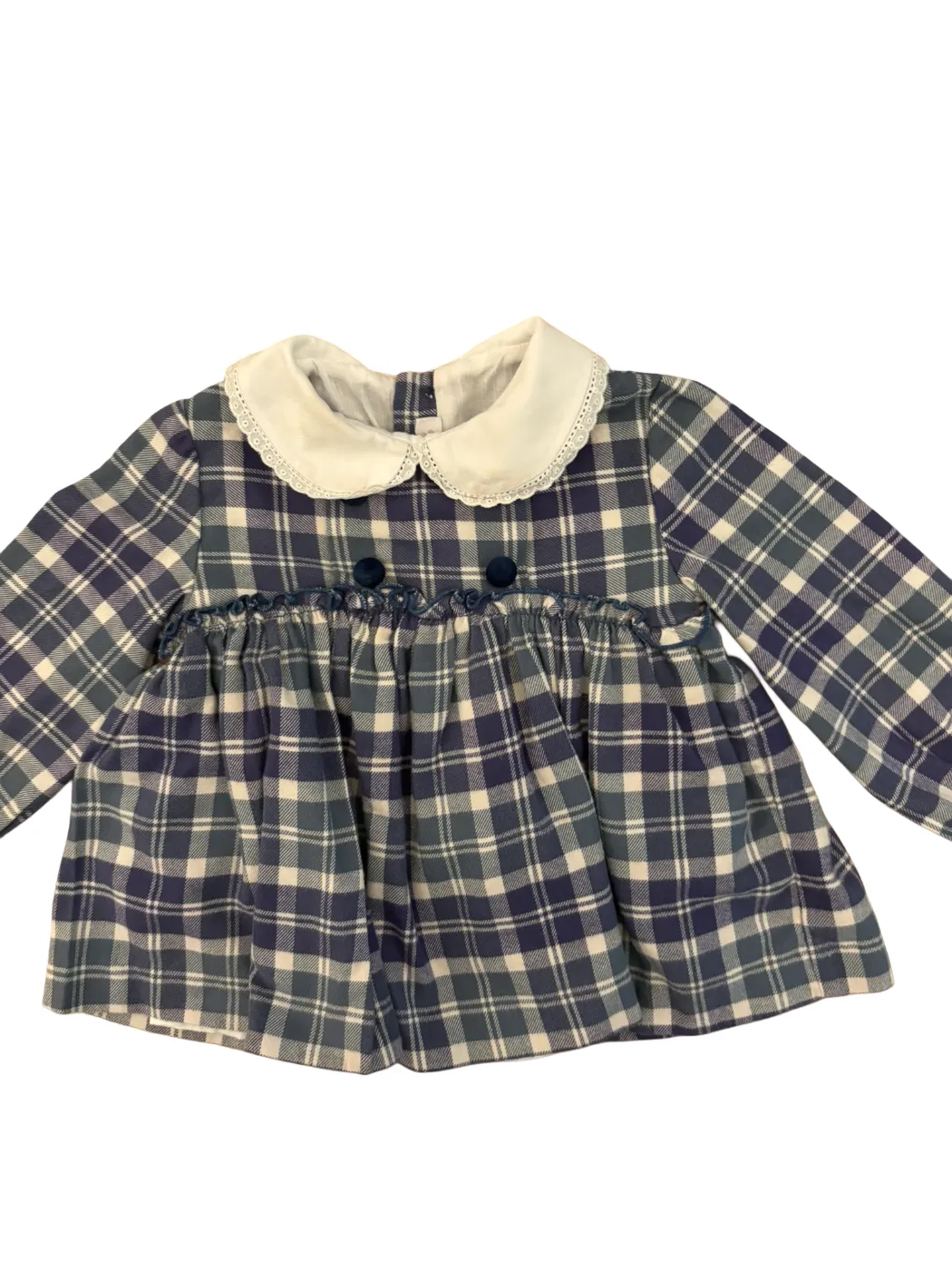 Martin Aranda Blue Plaid Tunic (12-18M)
