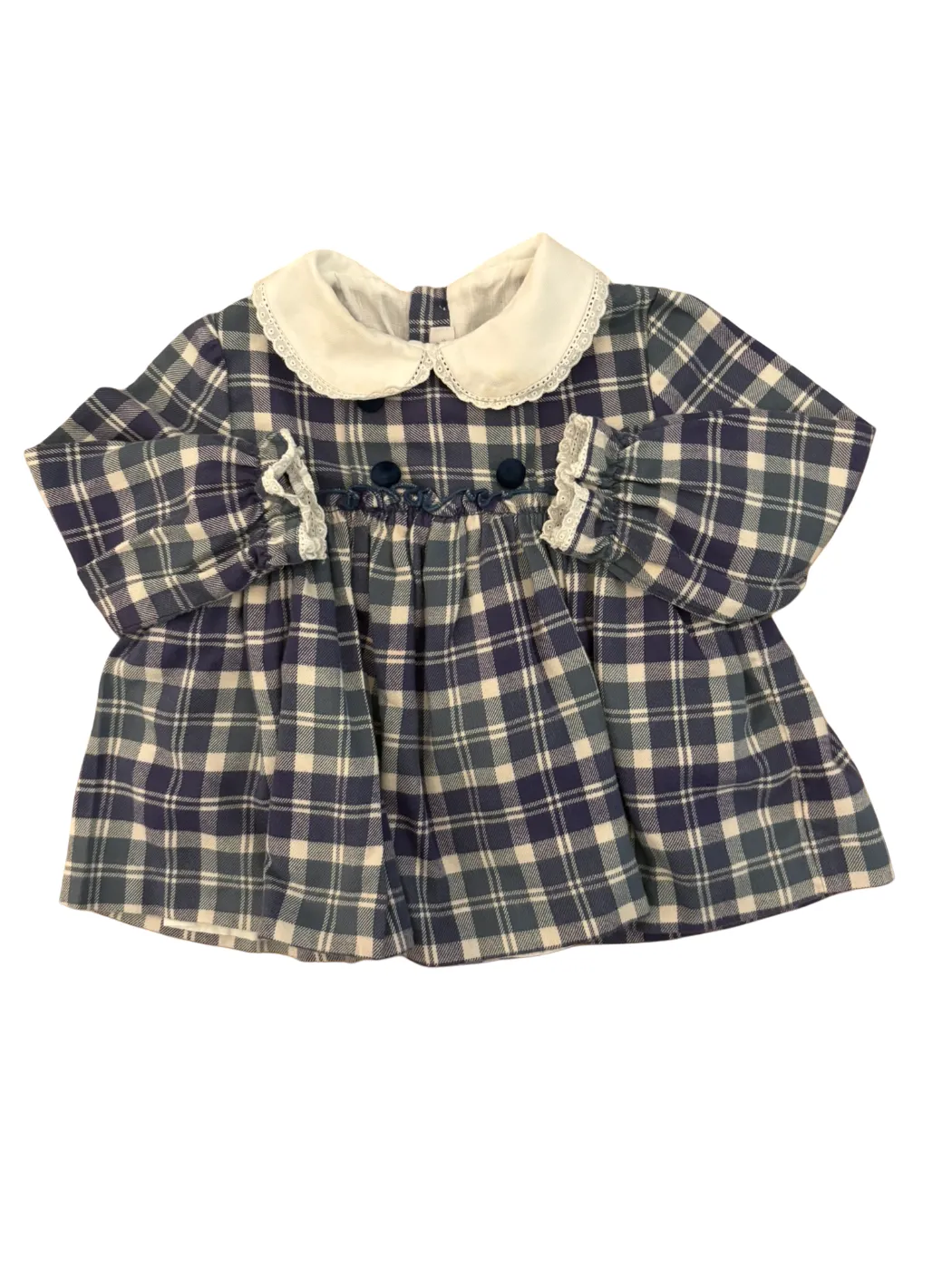 Martin Aranda Blue Plaid Tunic (12-18M)