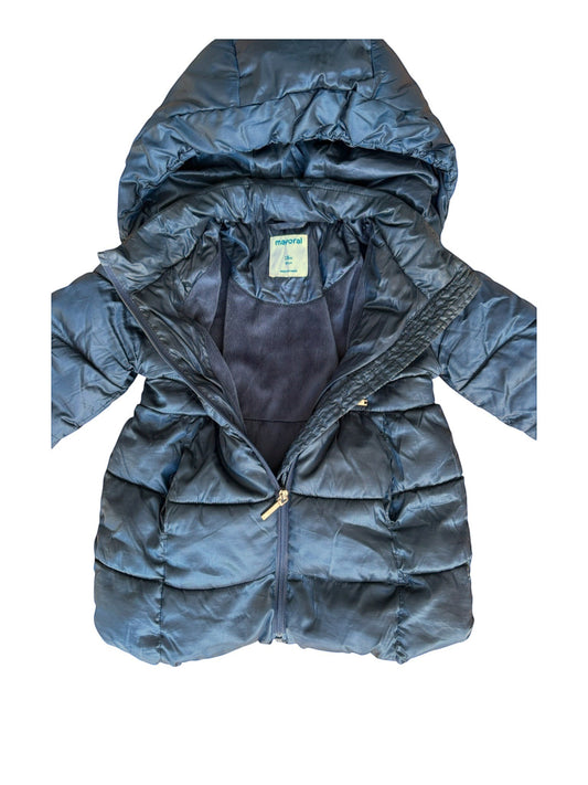 Mayoral Blue Hooded Puffer Jacket (18M / 86) - second hand baby clothing