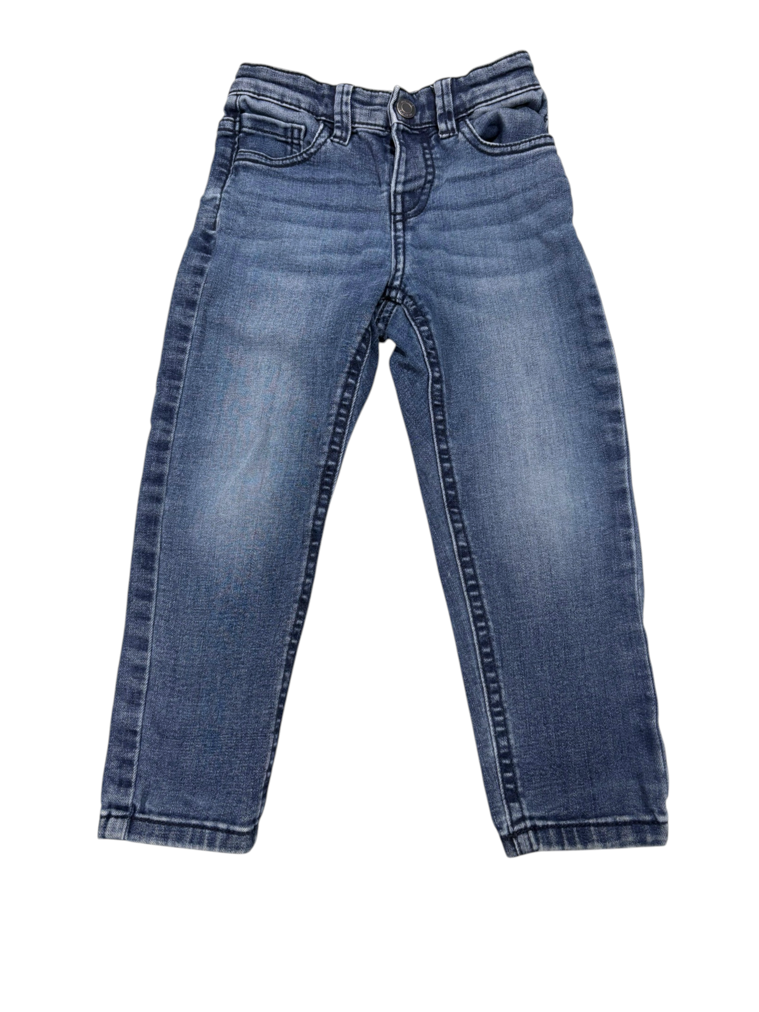 Mayoral Boys Blue Washed Denim Slim Jeans, 3Y / 98 - second hand baby clothing