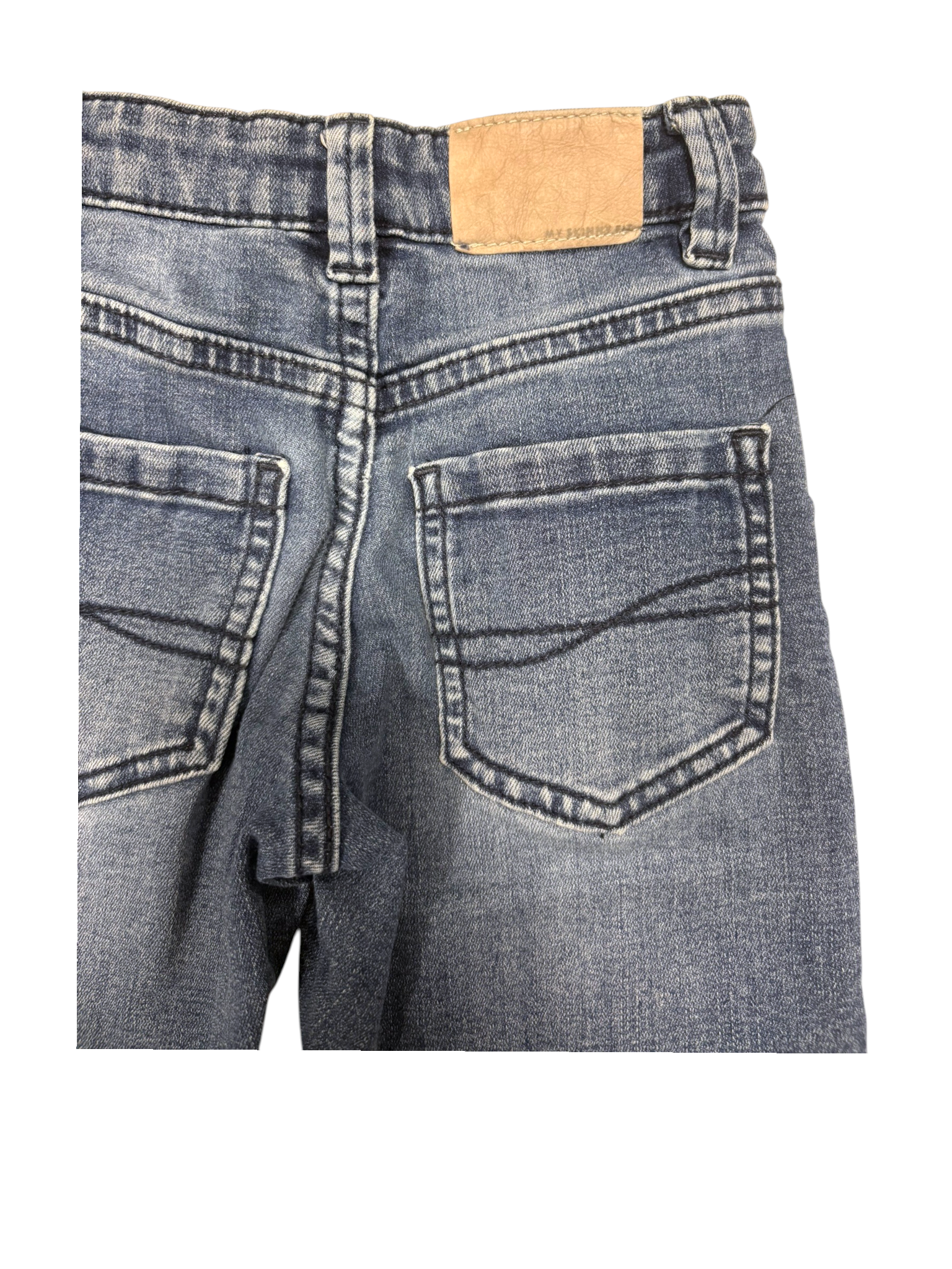 Mayoral Boys Blue Washed Denim Slim Jeans, 3Y / 98 - second hand baby clothing