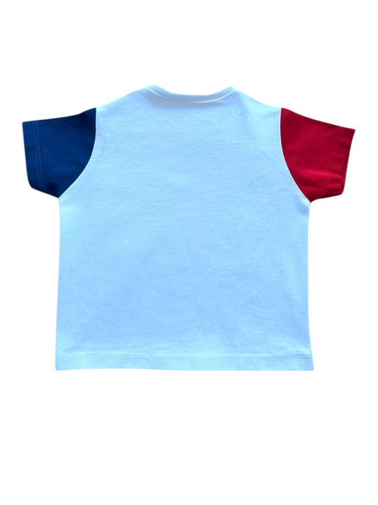 Mayoral White Safari Animals T-Shirt size 1-2M - second hand baby clothing