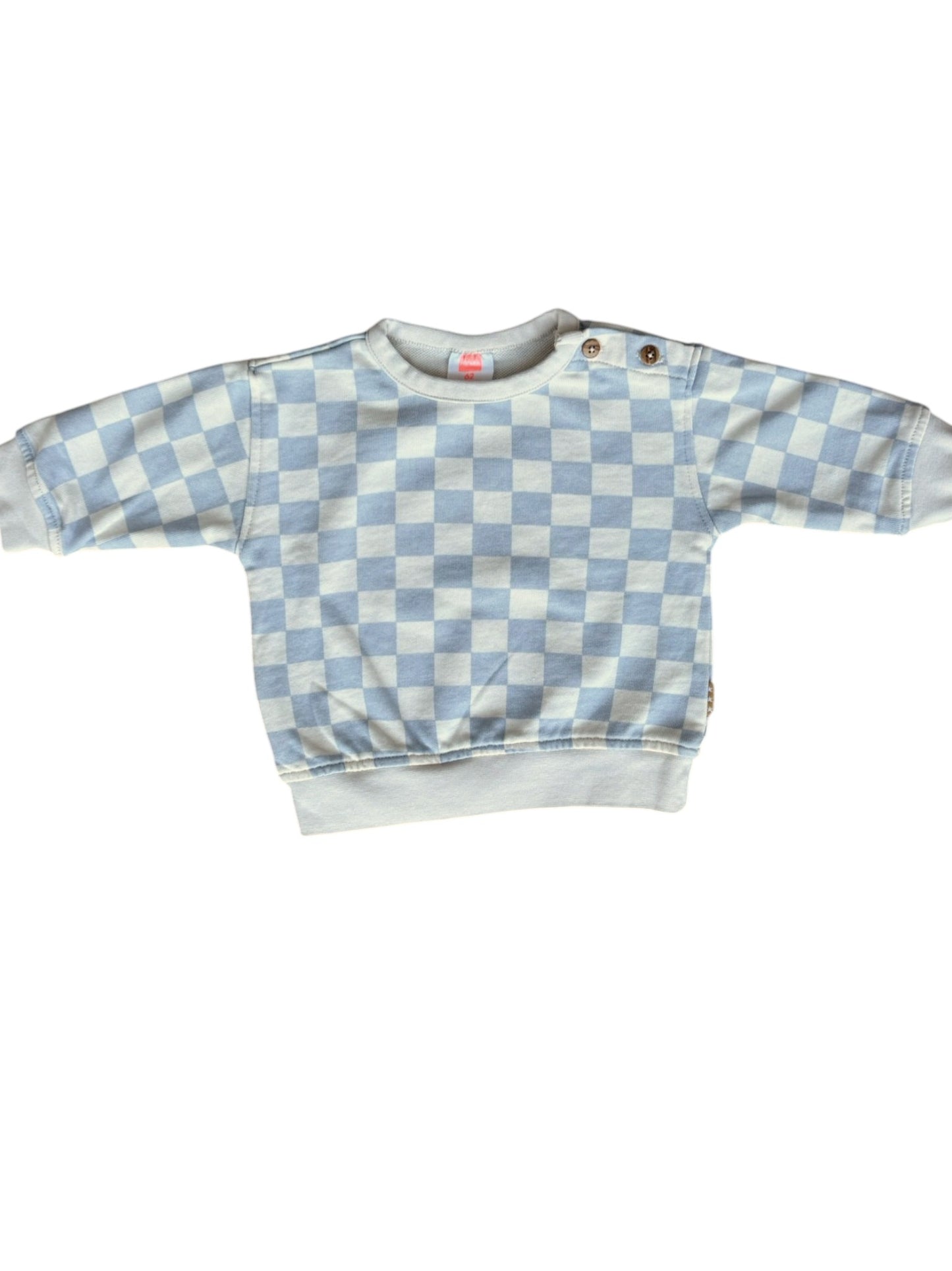 Mema Blue Checkered Sweater (3-6M)