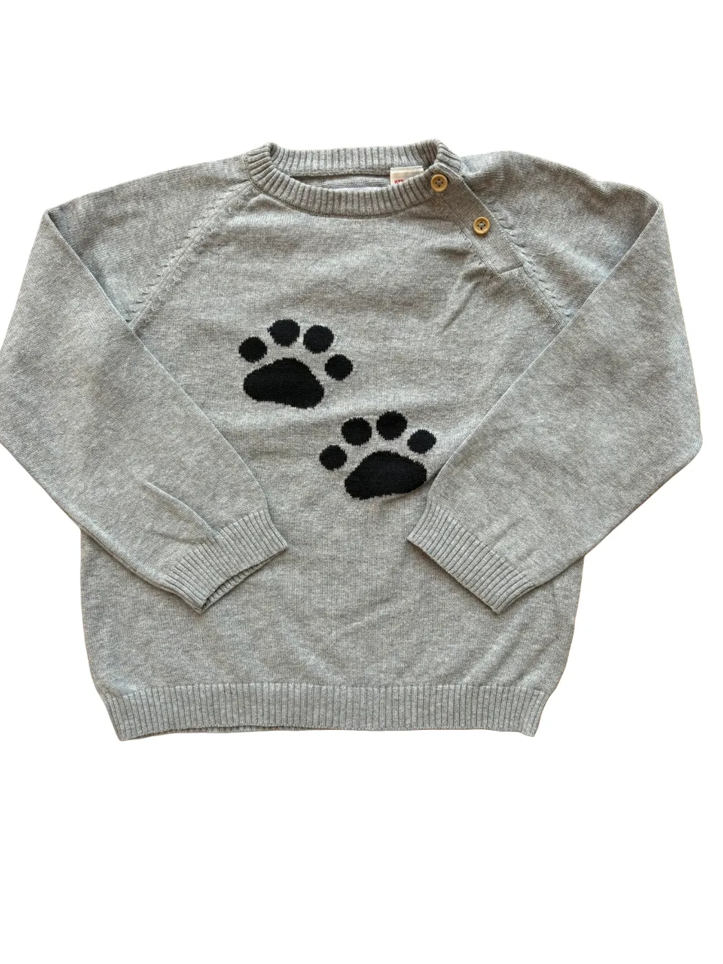 MNG Kids Grey Paw Print Sweater (4-5Y / 110)