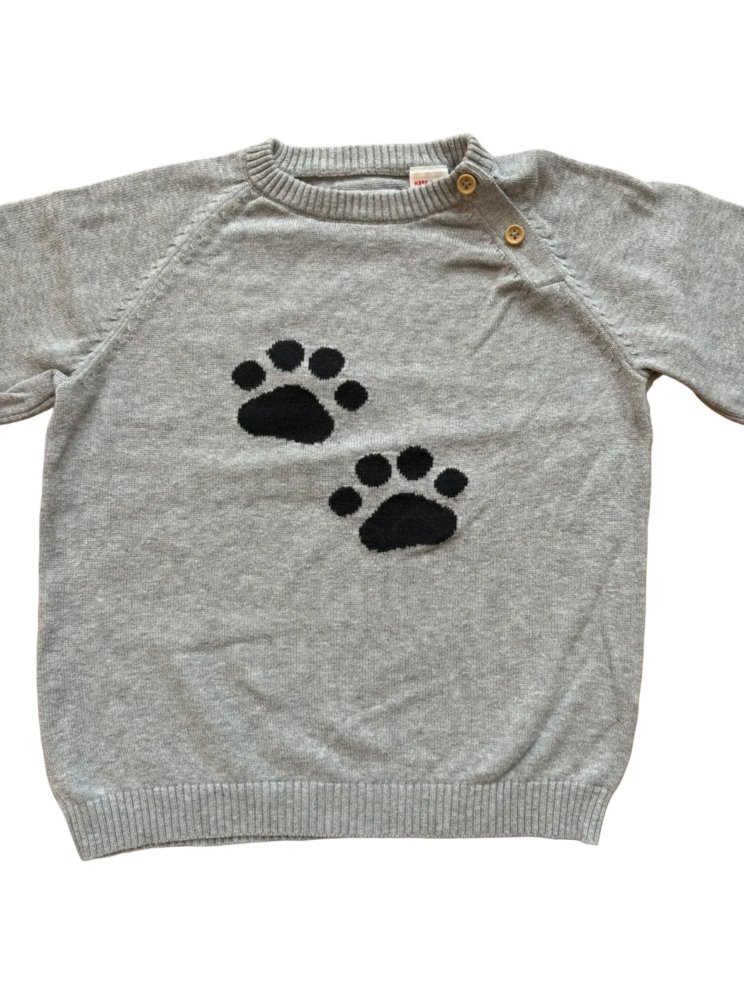 MNG Kids Grey Paw Print Sweater (4-5Y / 110)