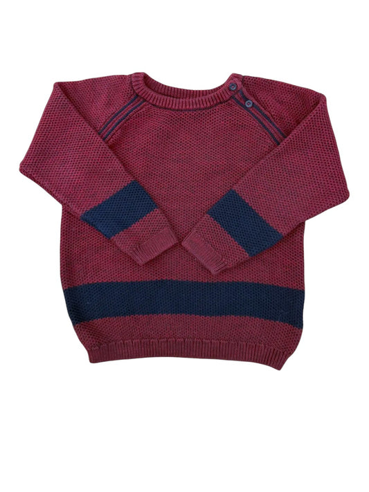 Name It Burgundy Navy Sweater size 4-5Y/110 - second hand baby clothing