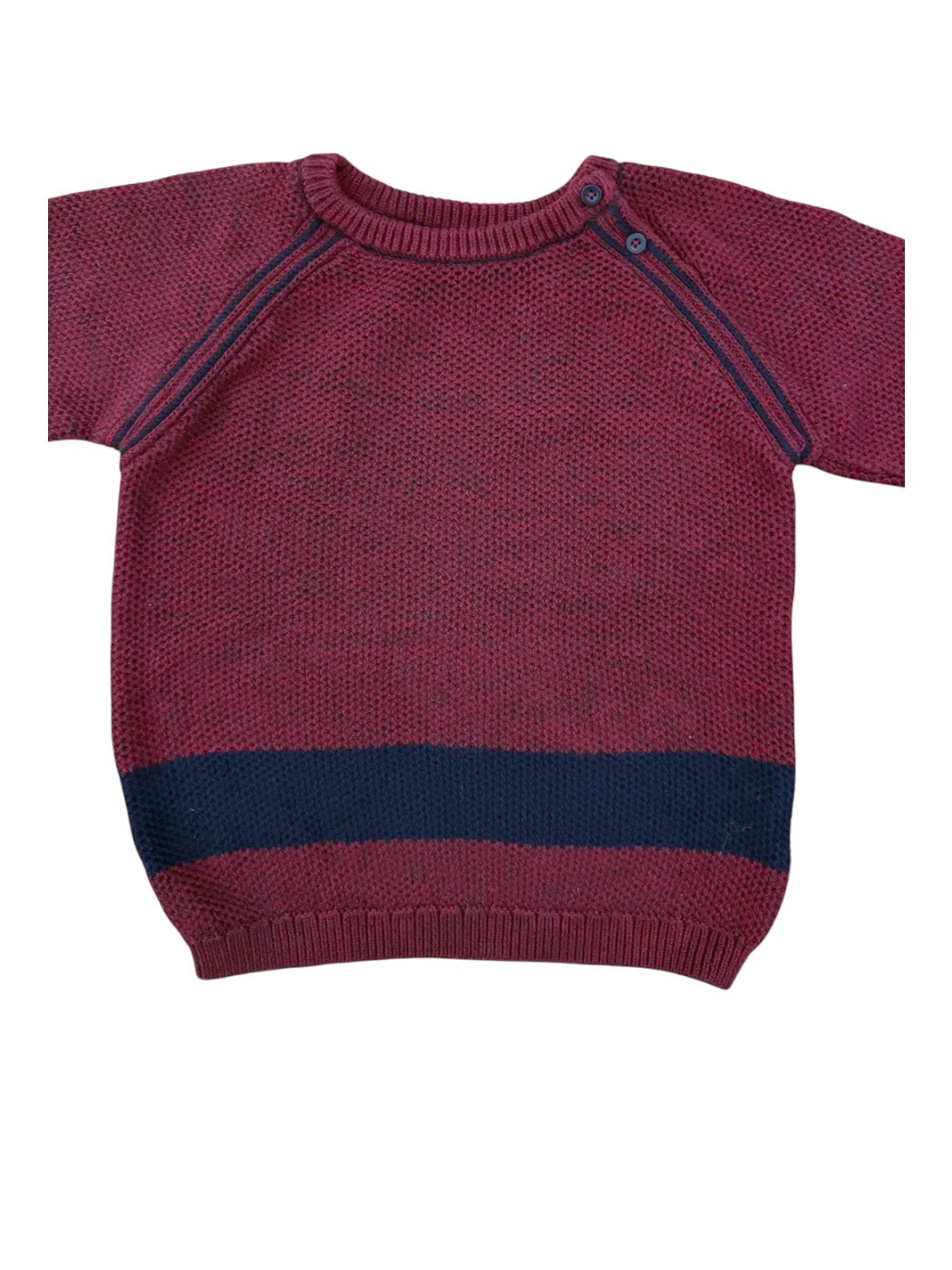 Name It Burgundy Navy Sweater size 4-5Y/110 - second hand baby clothing