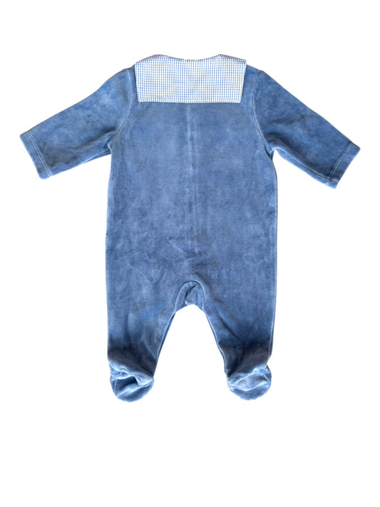 Natalys Blue Velour Pajama (3M / 60)