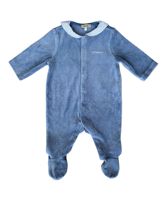 Natalys Blue Velour Pajama (3M / 60)