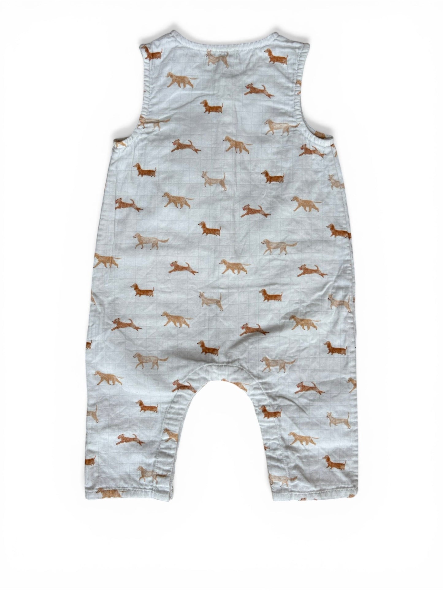 Natalys White Dogs Playsuit (12M)