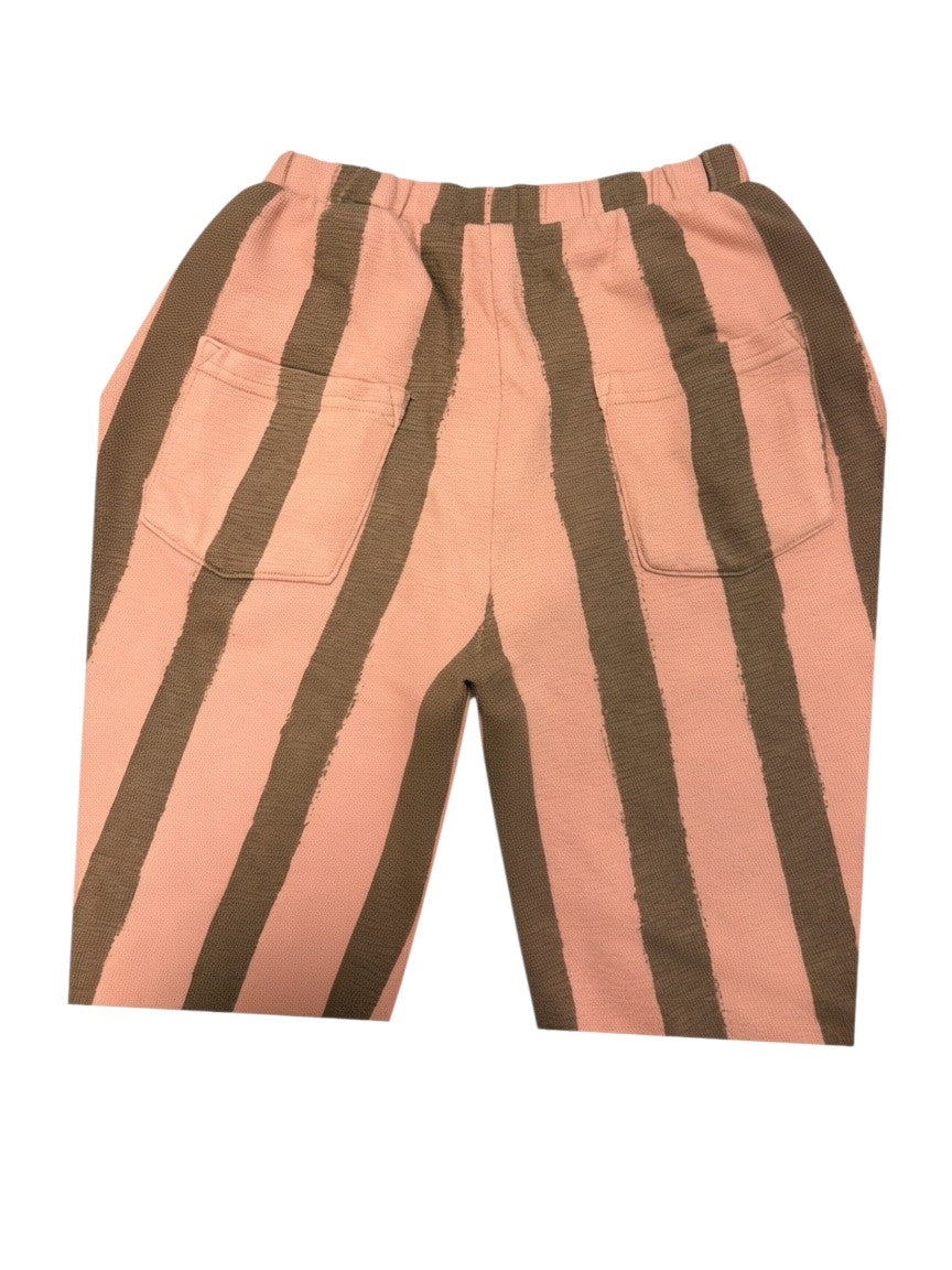 Next Girl Pink & Taupe Striped Pants, 2-3Y - second hand baby clothing
