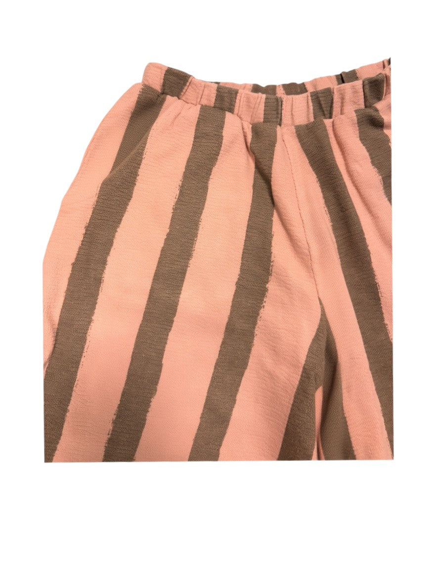 Next Girl Pink & Taupe Striped Pants, 2-3Y - second hand baby clothing