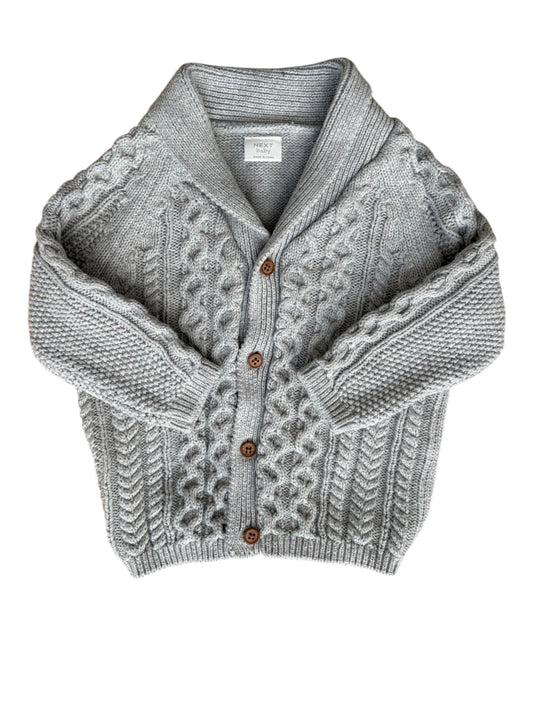 Next Gray Knitted Cardigan (6-9M)