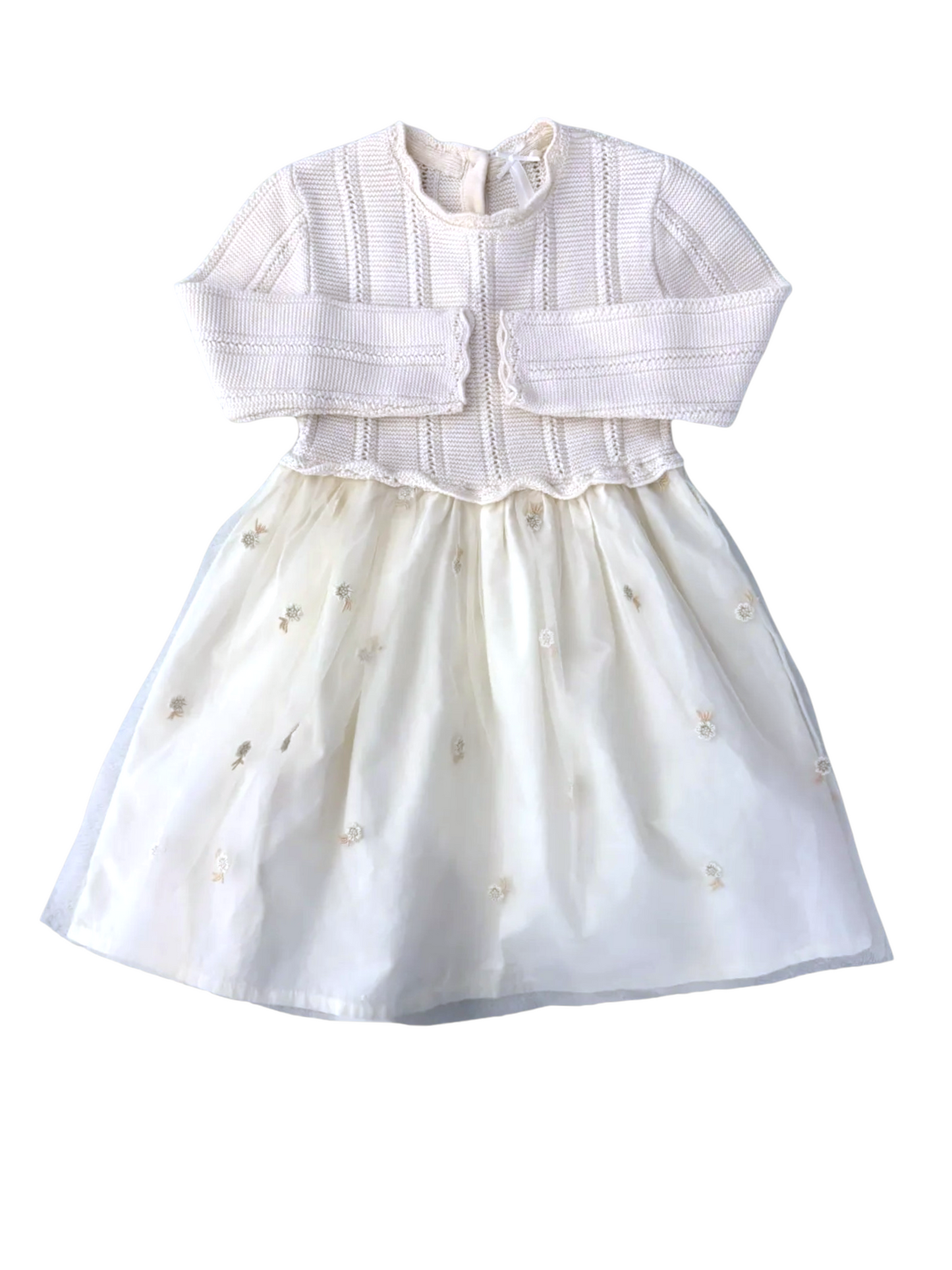 Next Long-Sleeved Ivory Ceremony Dress size 18-24M - second hand baby clothing