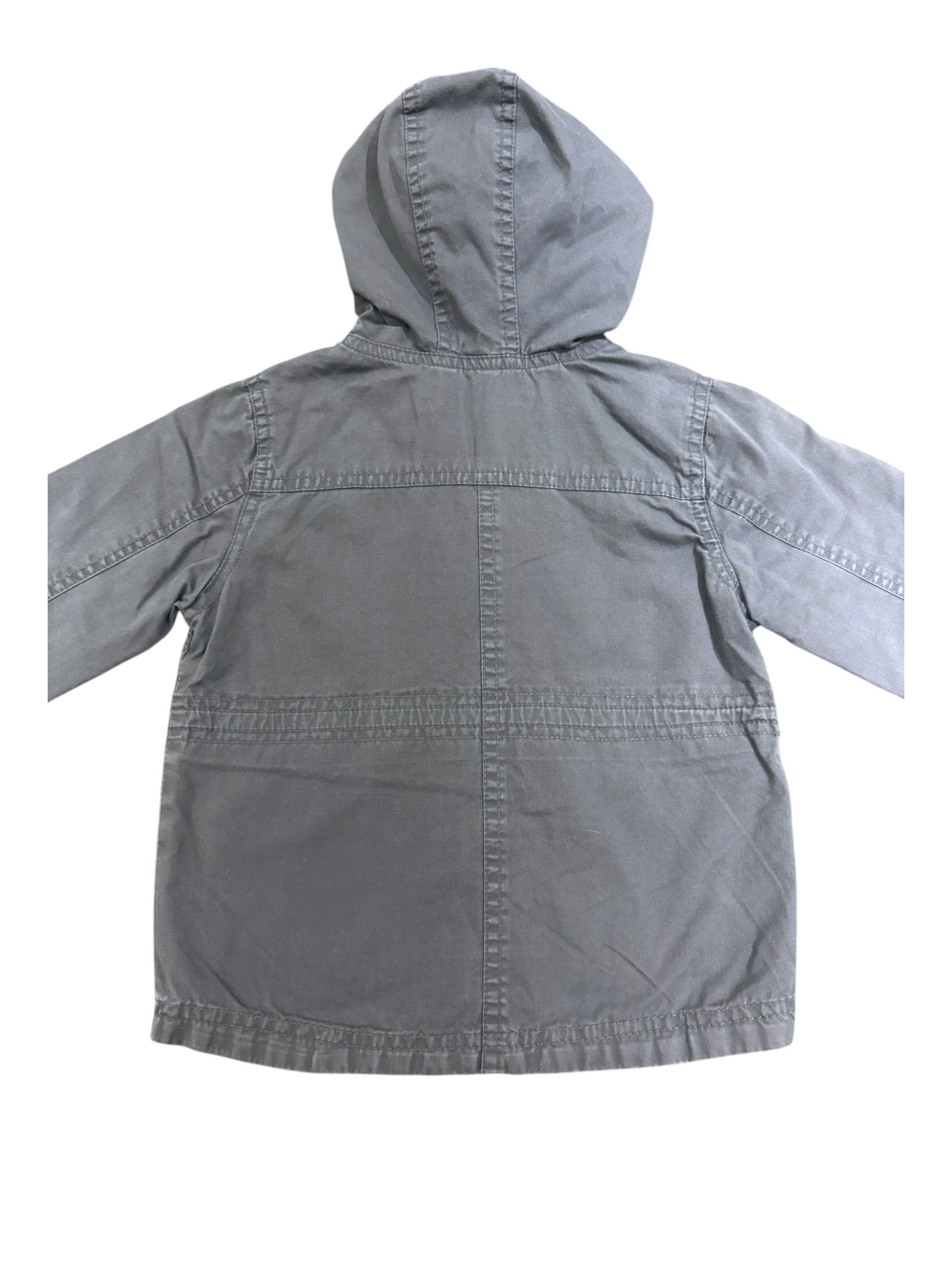 Obaïbi Boy Grey Hooded Cargo Jacket, 18M / 81 - second hand baby clothing