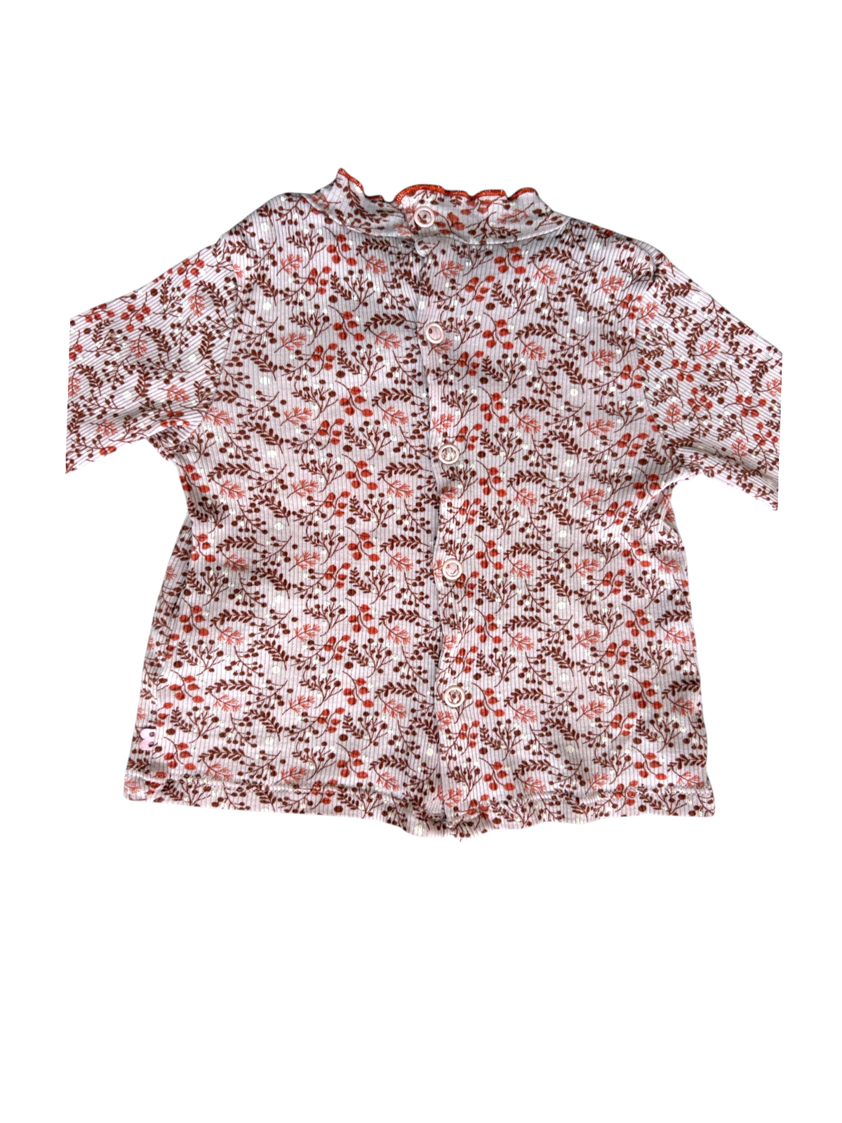 Obaïbi Floral Long-Sleeve Shirt size 6M - second hand baby clothing