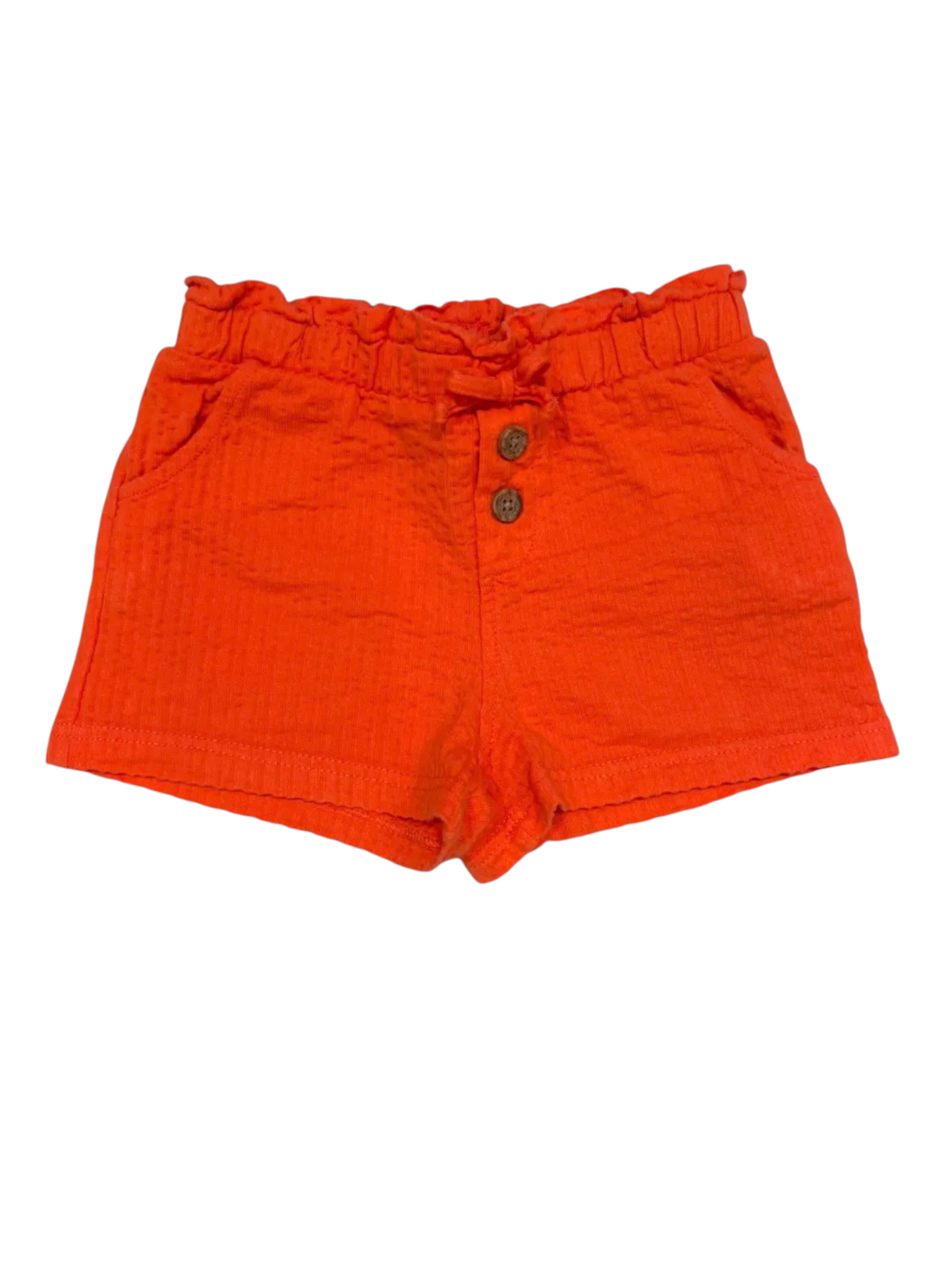 Obaibi Orange Textured Shorts size 18M / 80 - second hand baby clothing
