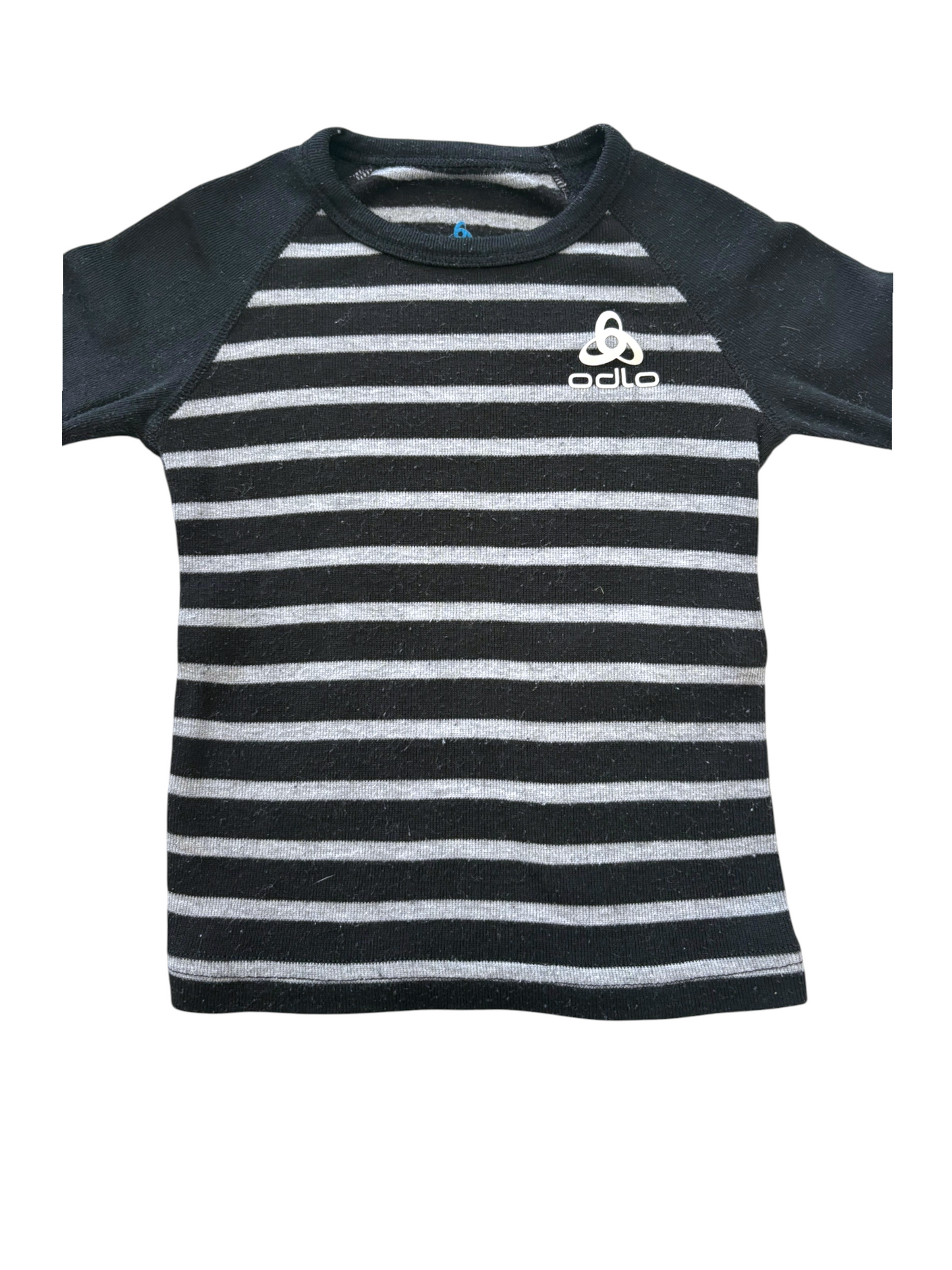 Odlo Unisex Black & Grey Stripe Base Layer Set, 92