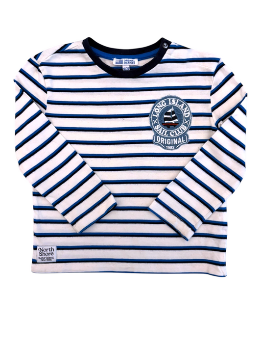 Original Marines Blue Stripes Sail Club Shirt size 18-24M - second hand baby clothing