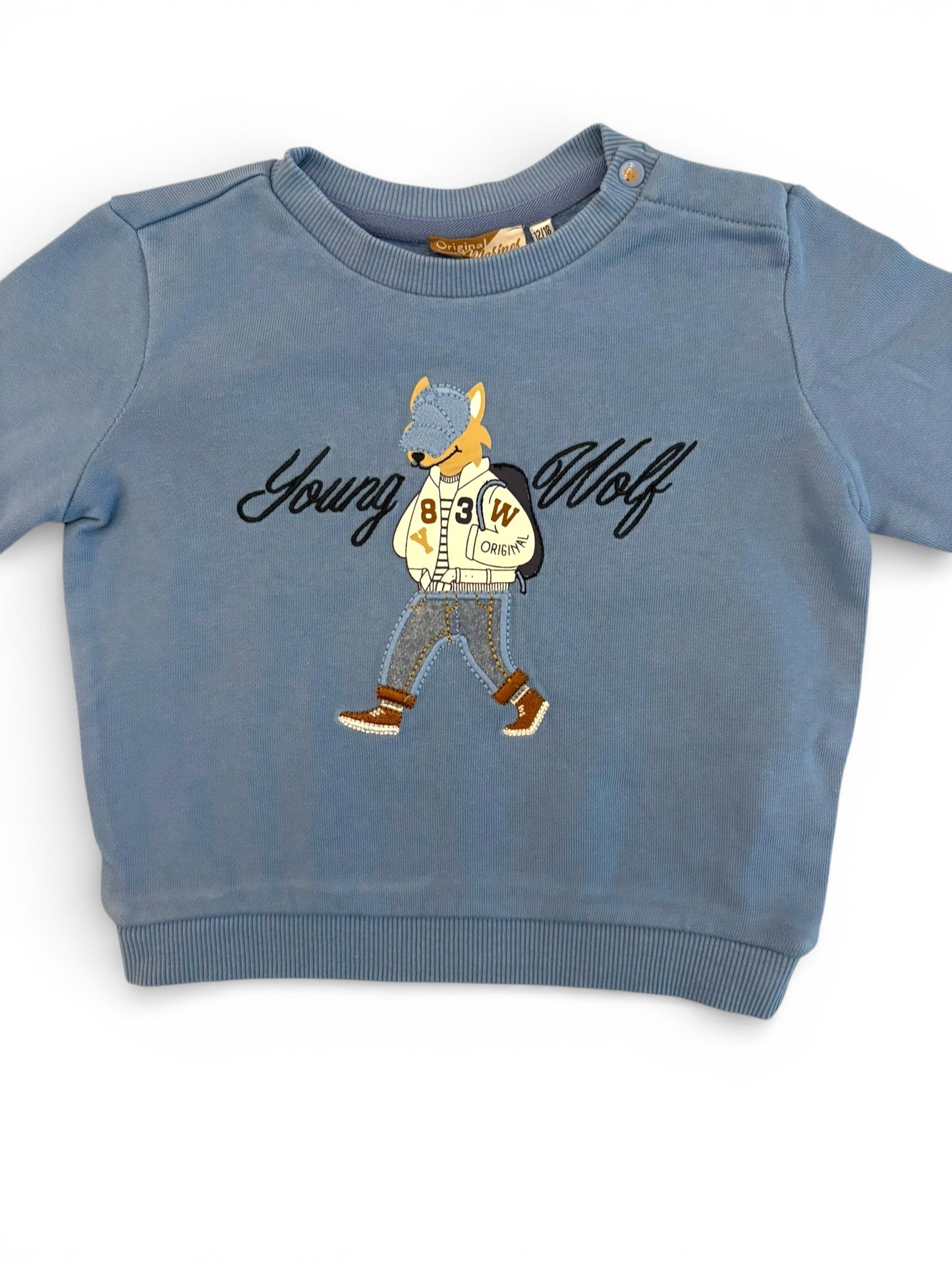 Original Marines Light Blue Young Wolf Sweatshirt (12-18M)