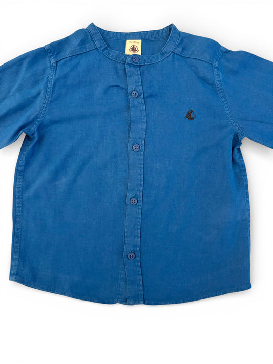 Petit Bateau Blue Linen Shirt (4Y)