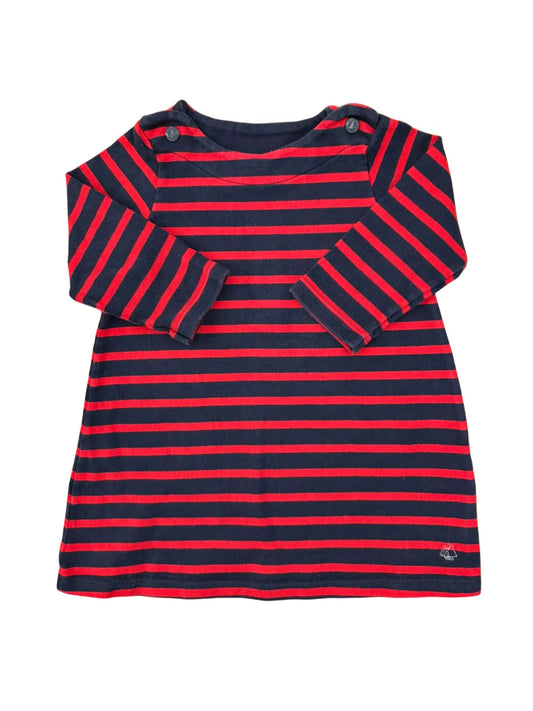 Petit Bateau Striped Dress (18M)