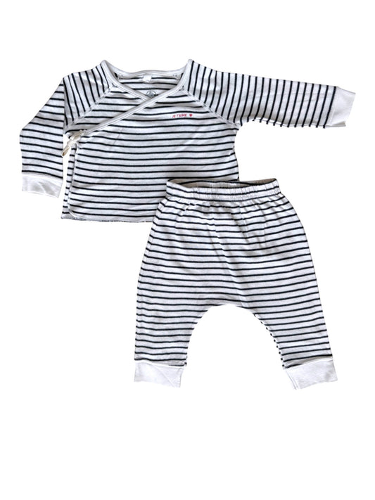 Petit Bateau Striped Set (6M / 67)