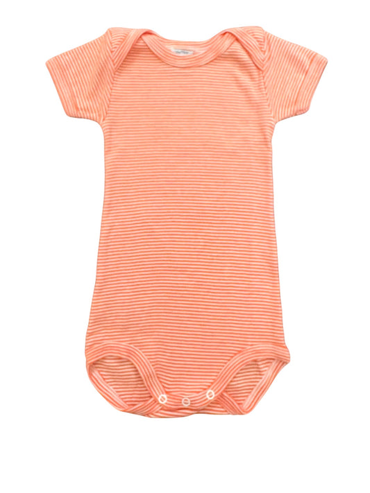 Petit Bateau Orange Stripe Bodysuit (12M)