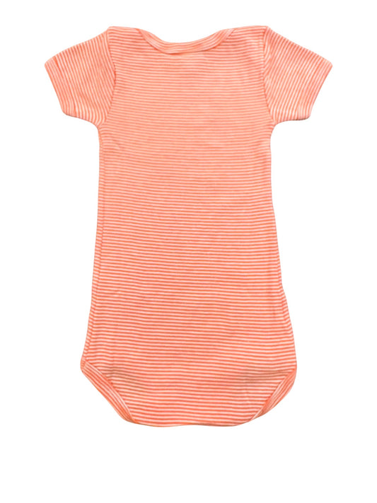 Petit Bateau Orange Stripe Bodysuit (12M)