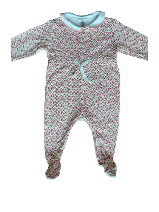 Petit Bateau Red Polka Dot Sleepsuit (9M)