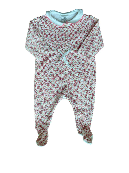 Petit Bateau Red Polka Dot Sleepsuit (9M)
