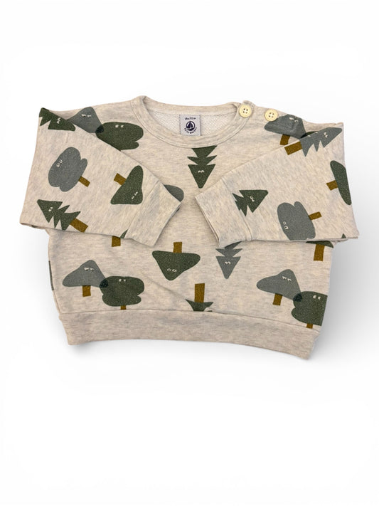 Petit Bateau Tree Print Sweatshirt (18M / 81)