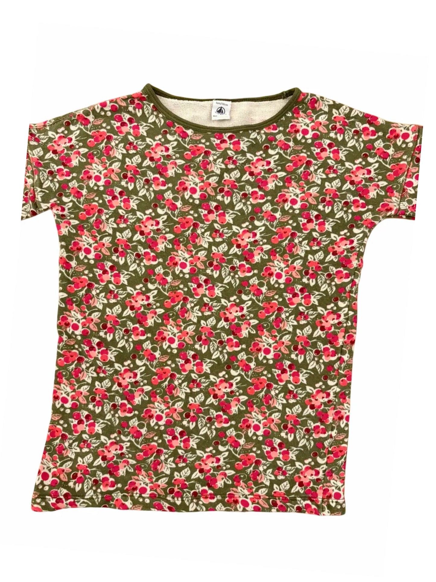 Petit Bateau Green Floral Tunic (6Y)