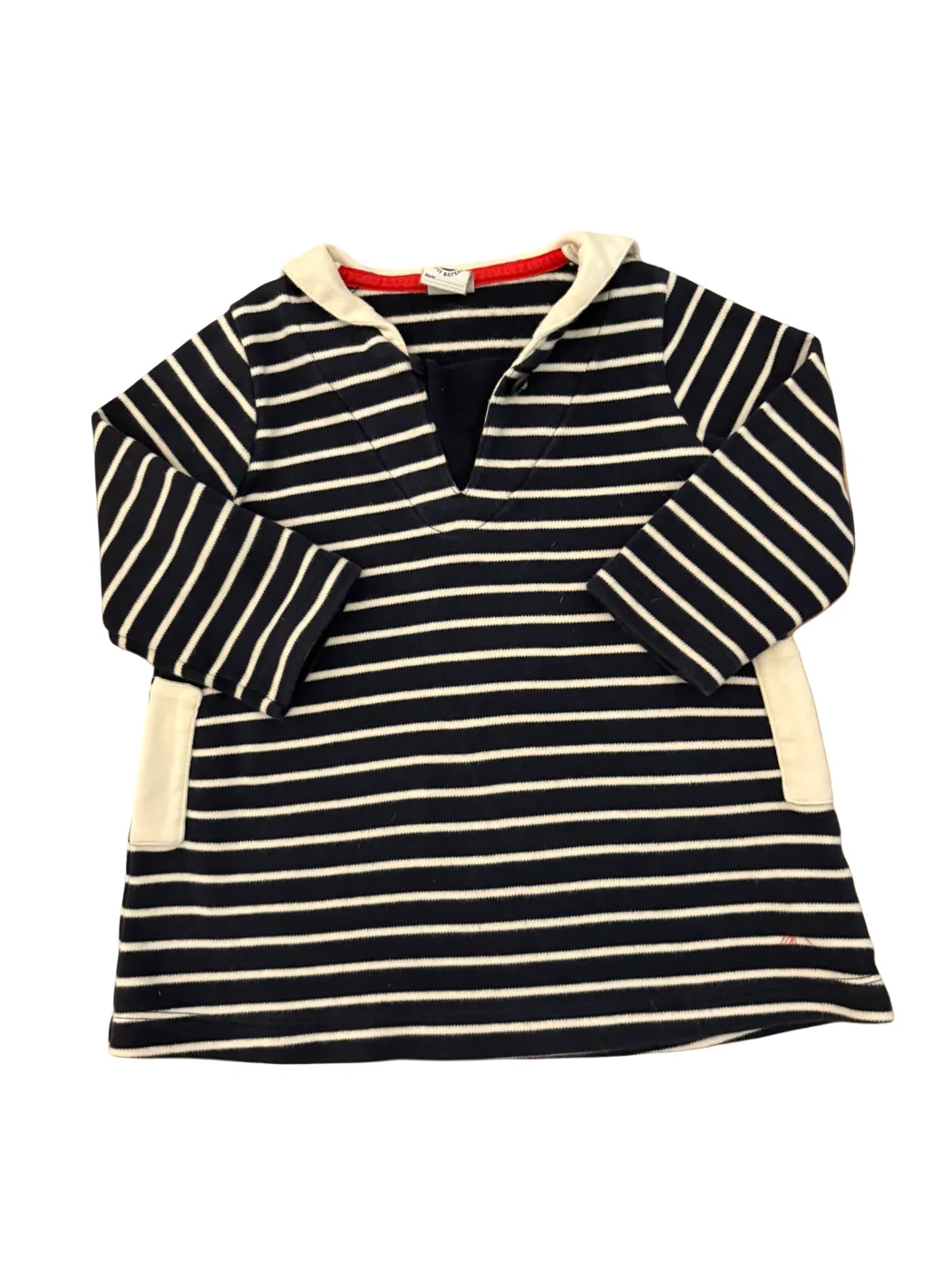 Petit Bateau Navy Striped Hooded Tunic (18M)