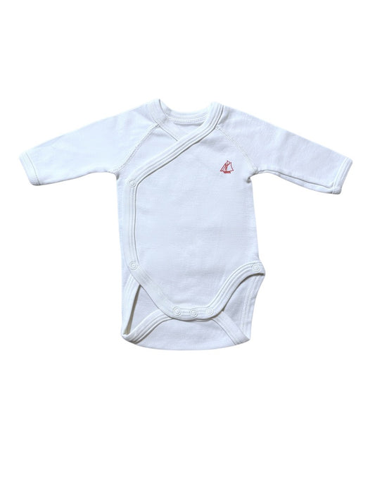 Petit Bateau Bodysuit, Long-Sleeved size Newborn (46cm) - second hand baby clothing