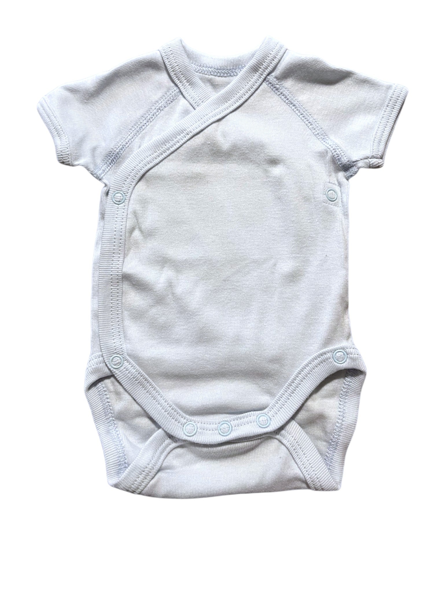 Petit Bateau Bodysuit, Short-Sleeved size Newborn (46cm) - second hand baby clothing