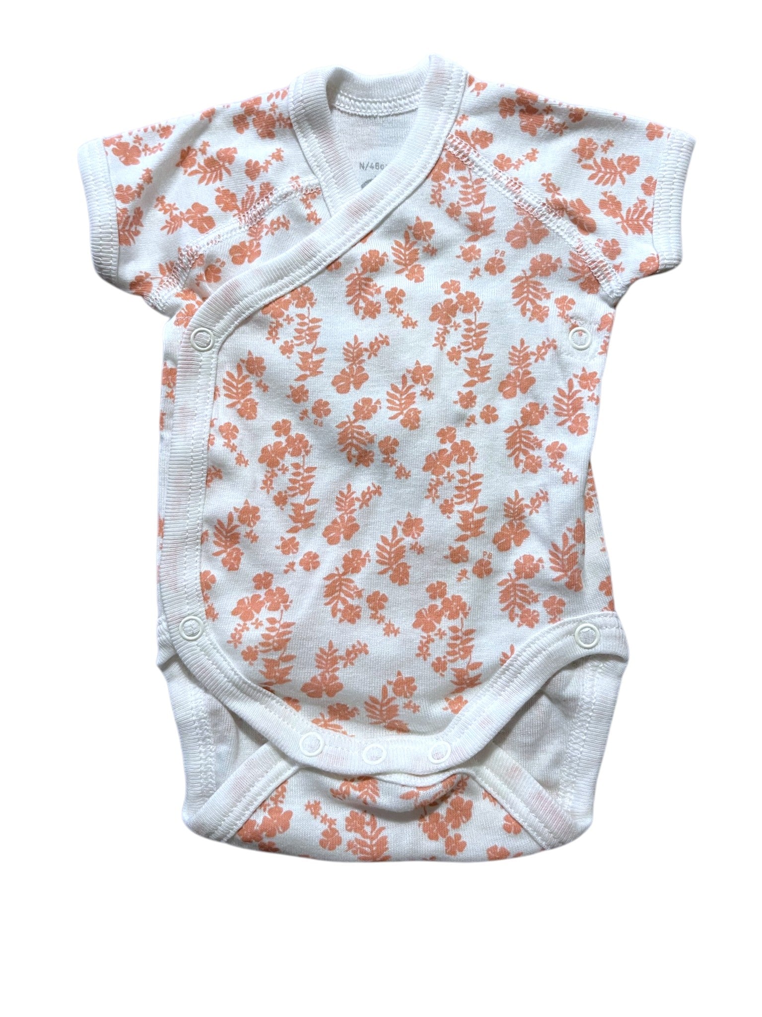 Petit Bateau Bodysuit, Short-Sleeved size Newborn (46cm) - second hand baby clothing