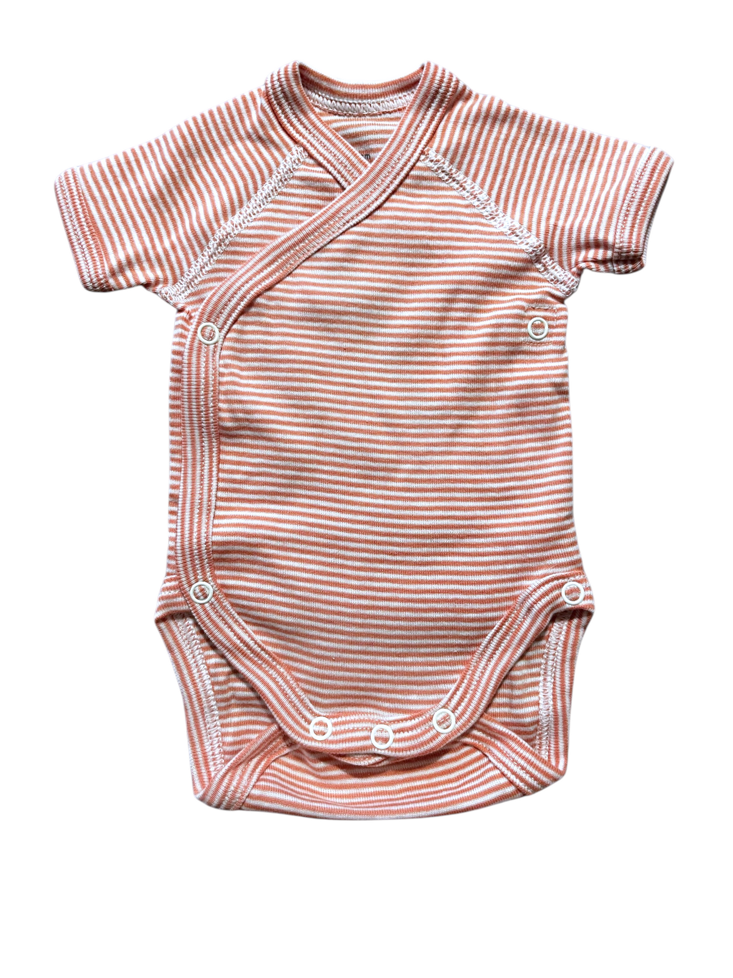 Petit Bateau Bodysuit, Short-Sleeved size Newborn (46cm) - second hand baby clothing