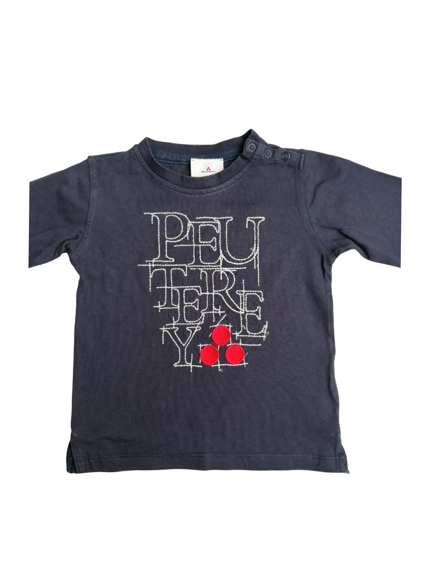 Peuterey Navy Long-Sleeved T-Shirt (4Y)