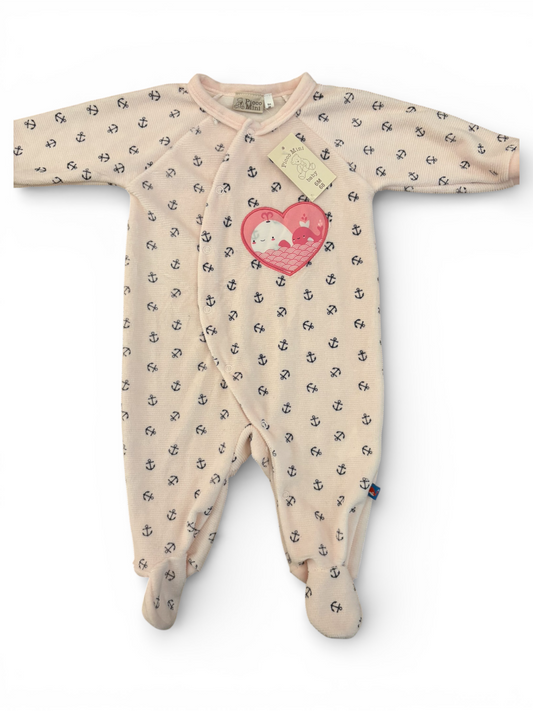 Pyjama Picco Mini Ancre Rose (6M / 68)