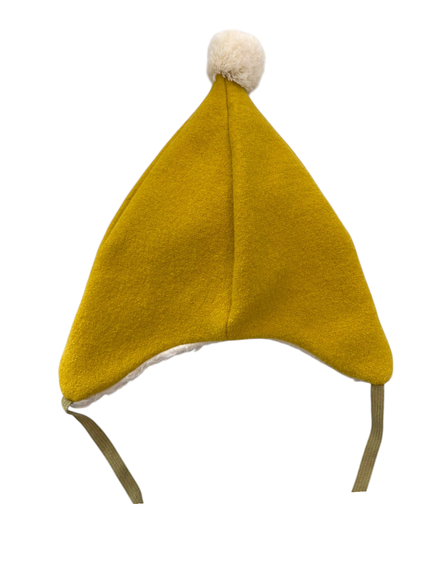 Pickapooh Unisex Mustard Wool Pompom Hat, 48 - second hand baby clothing
