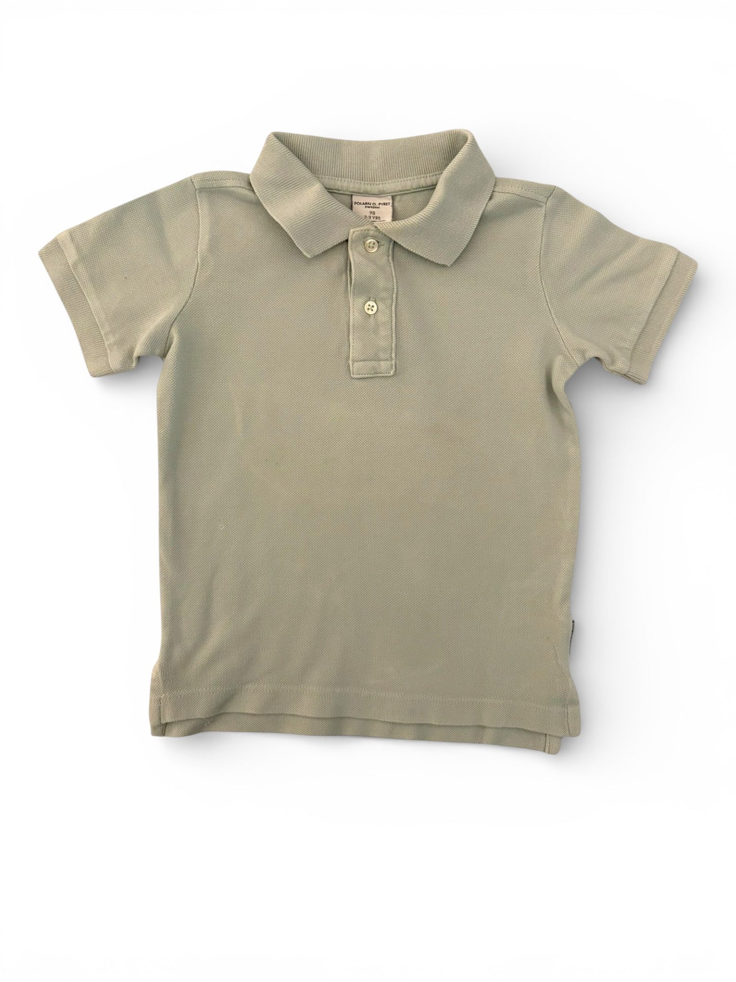 Polarn O. Pyret Sage Polo Shirt size 2-3Y / 98 - second hand baby clothing