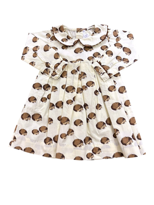 Rachel Riley Hedgehog Print Long Sleeve Dress (6M)