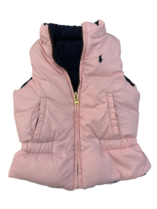 Ralph Lauren Pink & Navy Reversible Gilet (3Y)