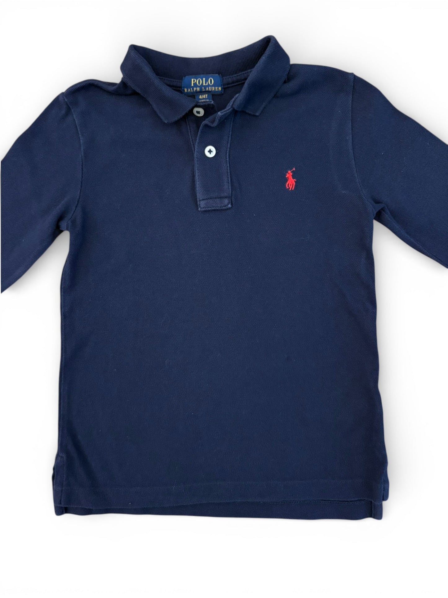 Polo Ralph Lauren Navy Long Sleeve Polo Shirt (4Y)