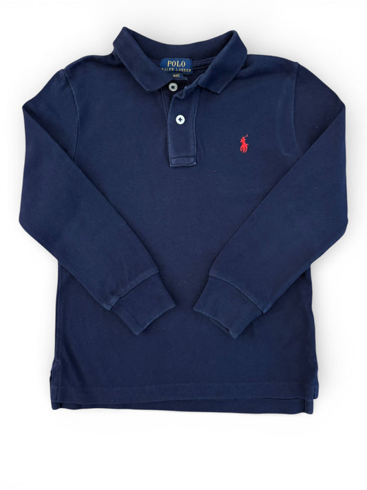Polo Ralph Lauren Navy Long Sleeve Polo Shirt (4Y)