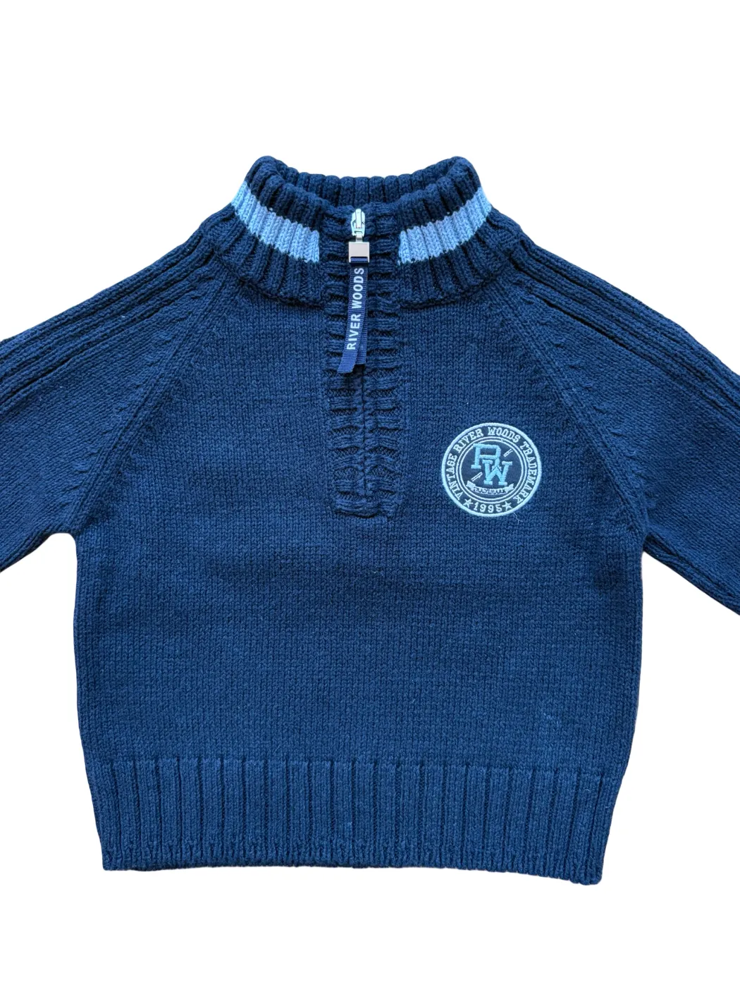 River Woods Navy Quarter-Zip Sweater (2Y)